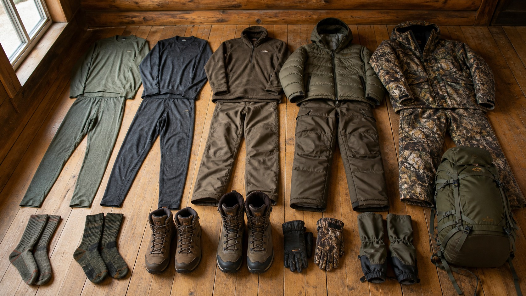 Editorial hunting gear image for How to Choose the Right Hunting Clothing System (Beginner to Pro)