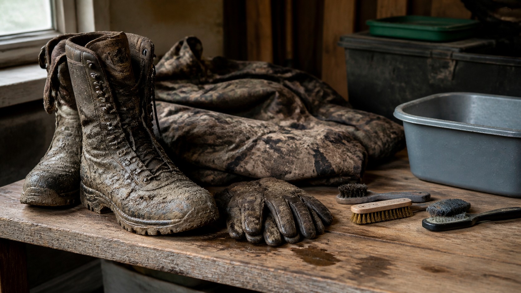 Editorial hunting gear image for How to Clean and Maintain Your Hunting Gear Like a Pro