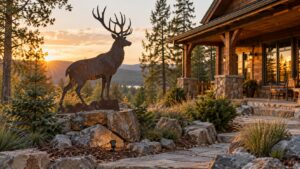 Editorial hunting image for DIY Outdoor Wildlife Sculptures for Hunting Cabins and Properties
