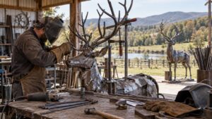 Editorial hunting image for How to Build Metal Deer Sculptures for Outdoor Display