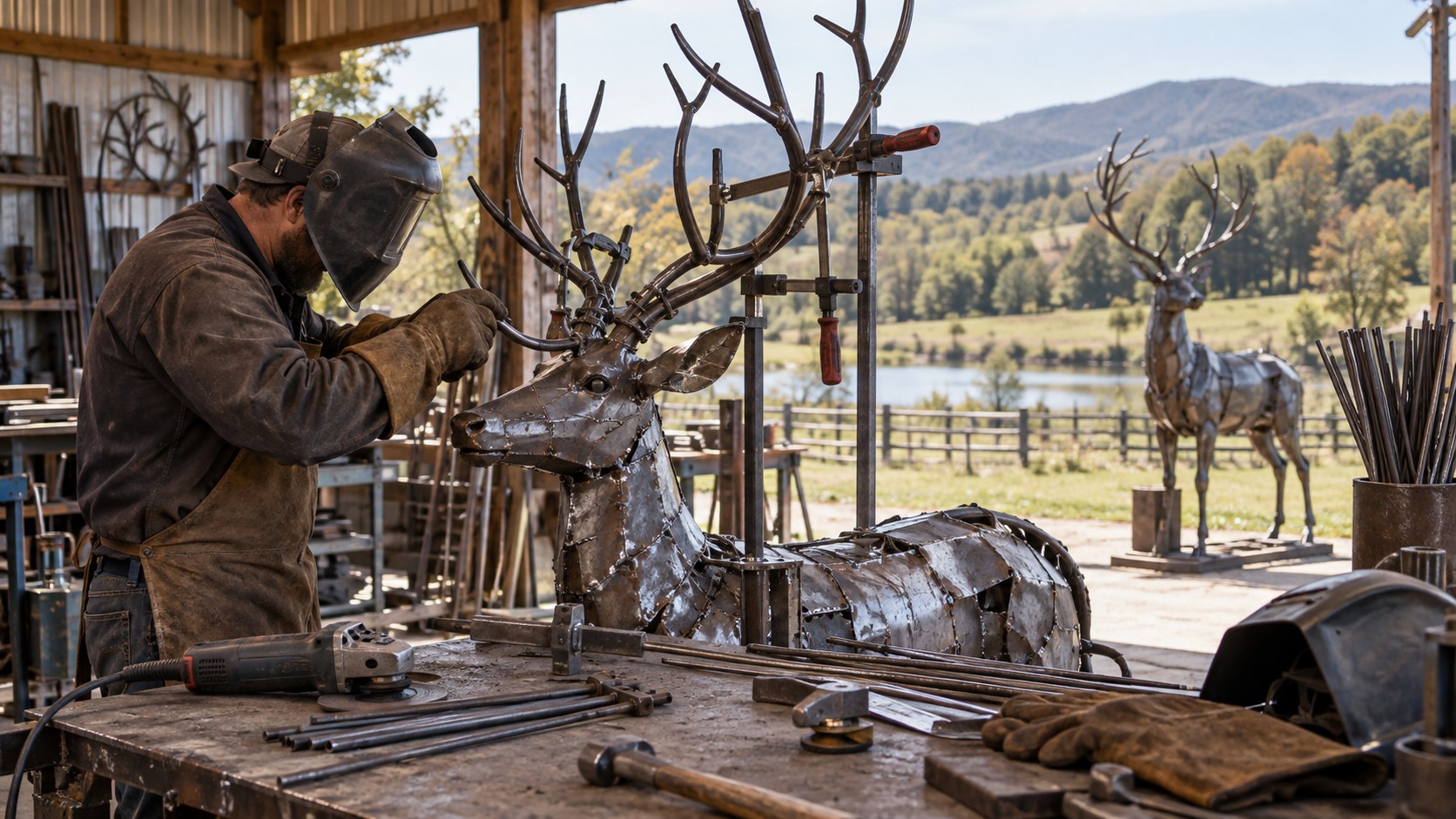Editorial hunting image for How to Build Metal Deer Sculptures for Outdoor Display