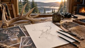 Editorial hunting image for How to Draw Realistic Deer for Hunting-Themed Artwork